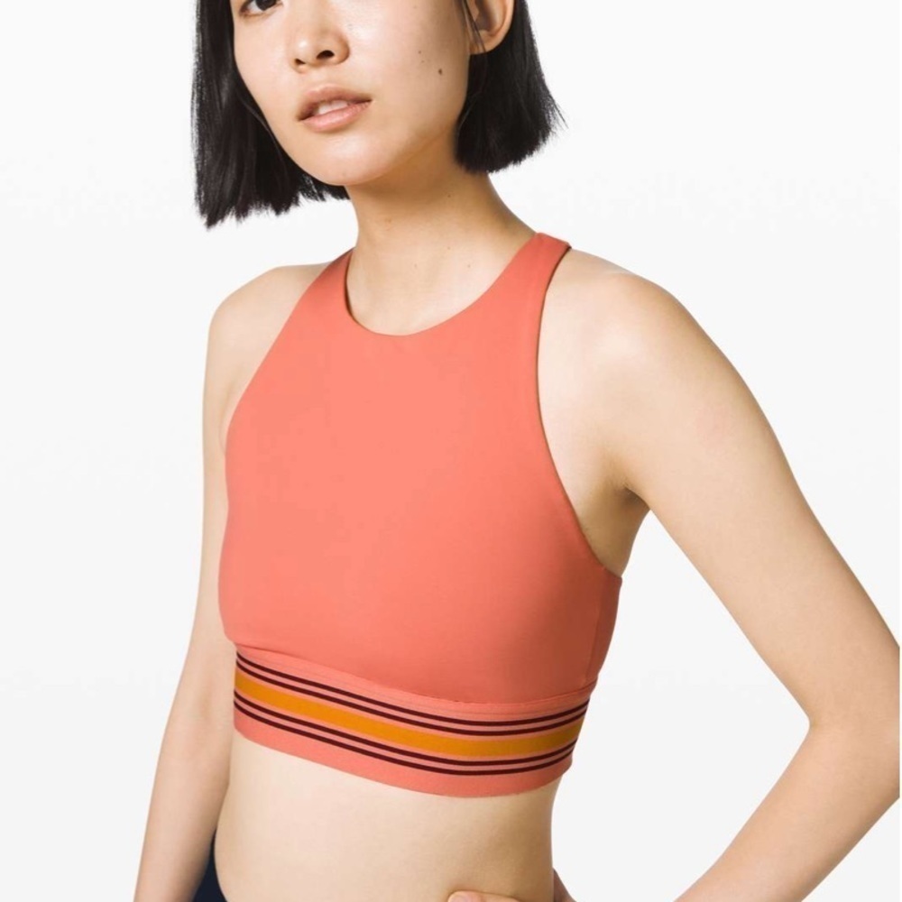 Lululemon x Roksanda My Element Bra in Rustic Coral Garnet Fools Gold Size 2 - Picture 1 of 11